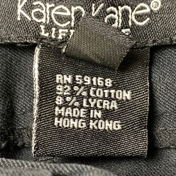 Karen Kane Black High Rise Straight Leg Dress Pants Size 10 Y2K 90s - Picture 6 of 8